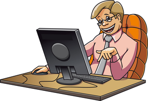 person at computer